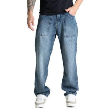 Imagem de Calça Jeans Sawary Baggy - 281048 - BLACK BLUE 44, Azul, 44