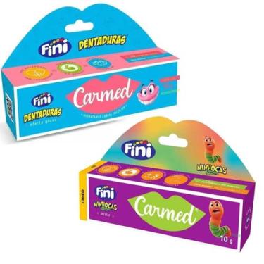 Imagem de Kit Carmed Hidratante Labial Diário Fini Dentadura Minhoca