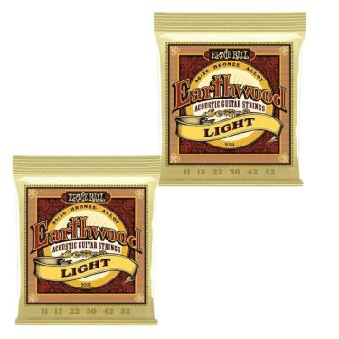 Imagem de Kit 2 Encordoamento Violão Aço Ernie Ball 011 Earthwood