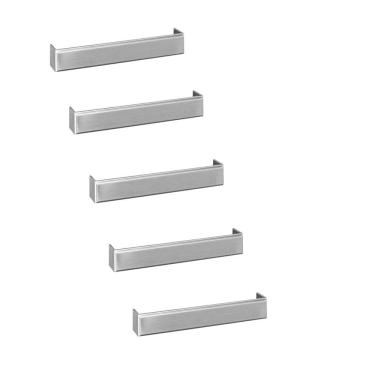 Imagem de Kit 5 Puxador Creta Zen Niquel Escovado 192 Mm Verniz