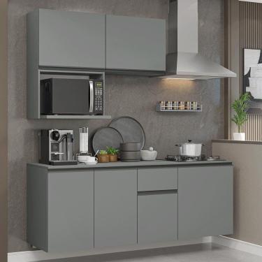 Imagem de Armário De Cozinha Compacta 180 Cm Suspensa Cinza Nice Madesa 03