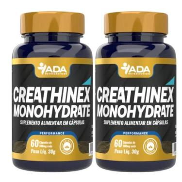 Imagem de Kit 2 Potes Creatina Monohidratada Pura 120 Cápsulas Sabor Neutro Crea