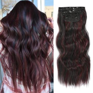Imagem de Extensões de cabelo MSBELLE, 20 cm de comprimento, onduladas, sintétic