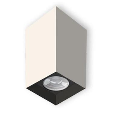 Imagem de Spot Plafon Sobrepor Tower Quadrado MR16 Branco Recuo Preto - Save Ene