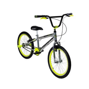 Imagem de Bicicleta Aro 20 Track Impact Juvenil Bicicross Cinza/Amarelo Neon
