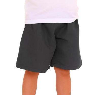 Imagem de Bermuda Infantil De Tactel Esporte Uniforme Escolar - Repelique, Cinza