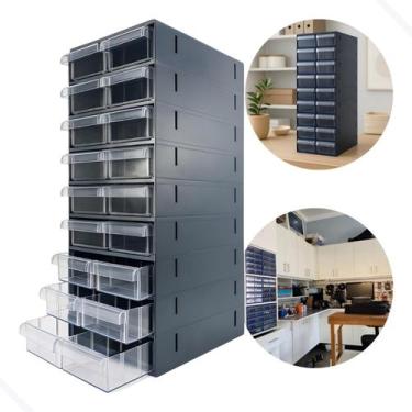 Imagem de Gaveteiro Organizador Preto Multiuso Novo Magus Cg1020 5 Divisórias fe