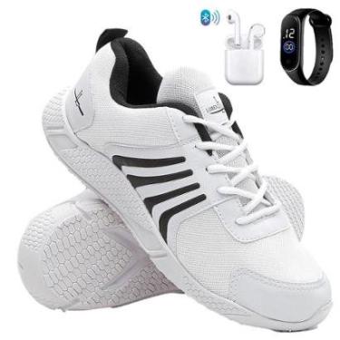 Imagem de Kit Tênis Esportivo Masculino Para Corrida e Caminhada Treino Super Leve e Macio + Fone + Relógio-Masculino