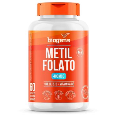 Imagem de Metilfolato 400 mcg METIL B12 VITAMINA B6 60 Cápsulas-Unissex