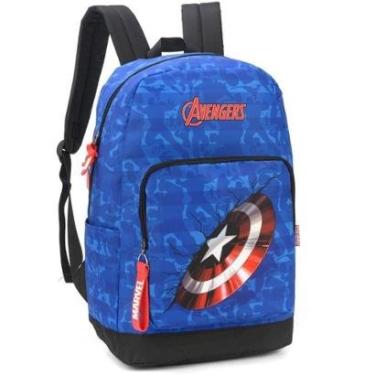 Imagem de Mochila de Costas Luxcel Avengers Capitão América Azul Claro-Masculino