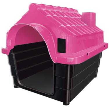 Imagem de Casa de Cachorro grande e médio com proteção UV((N°4) 60X48X48,ROSA)