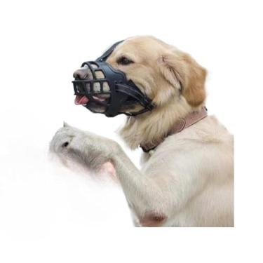 Imagem de Focinheira De Silicone Para CãEs | ConfortáVel, Leve E AjustáVel | Permite O CãO Beber áGua E Ofegar(G-4)