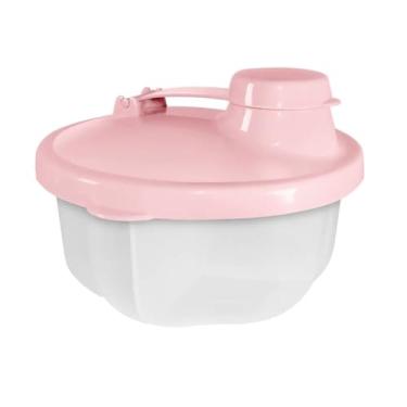 Imagem de Porta Leite Em Pó Com Medidor Dosador Pote Para Leite Bebê (Rosa)