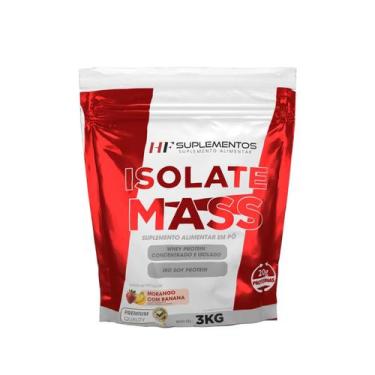 Imagem de Hipercalorico isolate mass 3kg morango banana hf suplementos