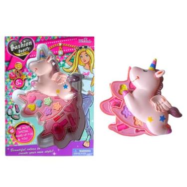 Imagem de Kit De Maquiagem Infantil Com Sombra e Batom Unicornio - Elite