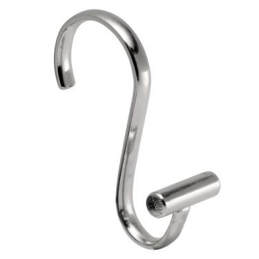Imagem de iDesign Ganchos para cortina de chuveiro de metal T-bar, resistentes à ferrugem, conjunto de 12, cromado