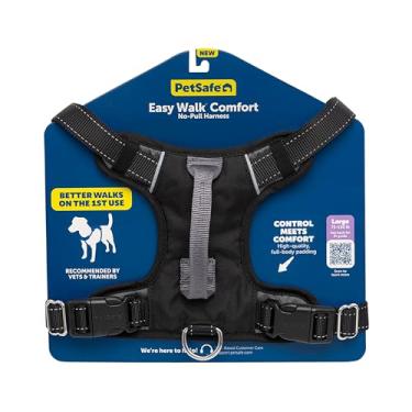 Imagem de PetSafe Peitoral para cães Easy Walk, confortável, sem puxar, acolchoado de corpo inteiro - Melhores caminhadas no primeiro uso - 5 pontos de ajuste grande, preto