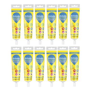 Imagem de Kit 12 Fixtudo Bisnaga Branco 70g Quartzolit