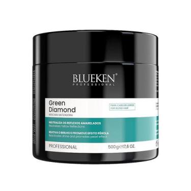 Imagem de Máscara Matizadora Green Diamond Blueken 500g - Efeito Platinado