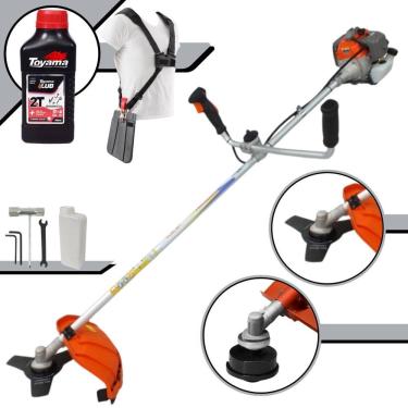 Imagem de Roçadeira Lateral Vulcan VR330P À Gasolina 2 Tempos 33cc 10.000rpm 1,2HP Com Guidão Anti-Vibração Lâmina 3 Pontas + Carretel Nylon + ÓLEO TOYAMA FG50