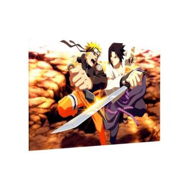 Imagem de Placa decorativa - naruto e sasuke - Cultture, 40x60cm