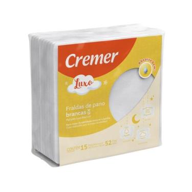 Imagem de Fralda de Pano Luxo Branca Cremer 15un