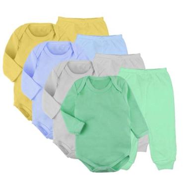 Imagem de Kit Roupa Bebê 8 Peças Body Manga Longa Mijão Menino Menina - Koala Ba