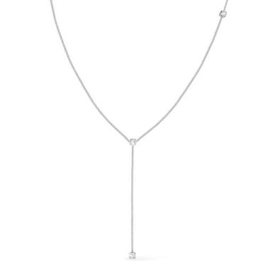 Imagem de Colar Prateado Gravatinha com Pontos de Luz - KOZLO, Unica, U