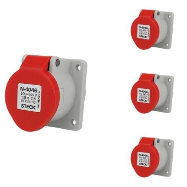 Imagem de 4 Tomada Embutir Newkon 16A 3P+T Steck 380/440V IP44 N4046