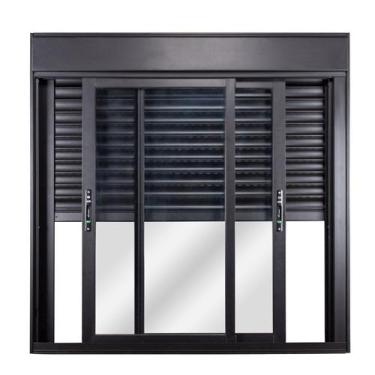 Imagem de Janela 2 Folhas com Vidro Liso e Persiana Integrada Controle Remoto 10