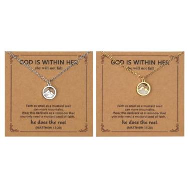 Imagem de Colar de montanha de semente de mostarda, 2 peças, colar de fé de aço inoxidável, joias religiosas, cristãs, presentes para mulheres, amigas e mães