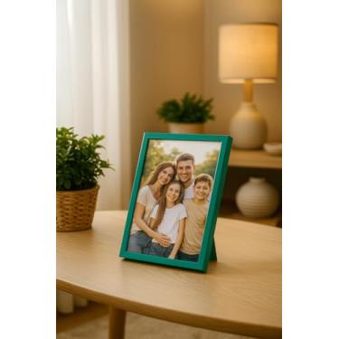 Imagem de Porta-retrato de 12,7 x 17,78 cm, 1 pacote, moldura para exibição de fotos, mesa e parede, azul
