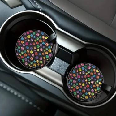 Imagem de Conjunto de 2 unidades, porta-copos antiderrapantes para carro, porta-copos absorventes para casa, escritório, sala de chá, veículo