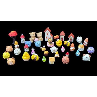 Imagem de Enfeites de resina de urso minúsculo, conjunto de mini estatuetas em miniatura, enfeites fofos para fazer garrafas, faça você mesmo, decoração de artesanato de paisagem de aquário de peixes, 41 peças