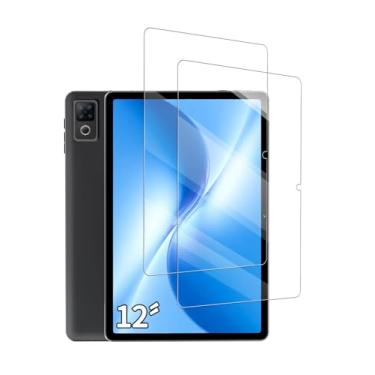 Imagem de FJIASTB Protetor de tela para tablet Android DOOGEE U12/U12 Pro de 12 polegadas, filme de vidro temperado 9H antiarranhões fácil de instalar, sem bolhas, pacote com 2