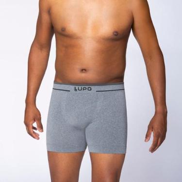 Imagem de Cueca Lupo Boxer Sem Costura Tamanho Especial 17800-001, Cinza, XXG