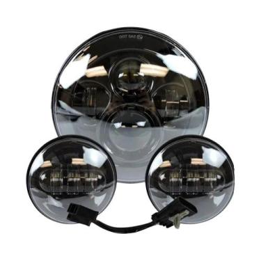 Imagem de Farol LED De 7 Polegadas E Luz De Neblina De 4,5 Polegadas Para Harley