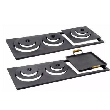 Imagem de Chapa para Fogão a Lenha 3 Furos com Redução e Picanheira