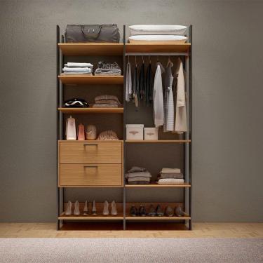 Imagem de Guarda Roupa Closet Modulado 02 Torres Gaveteiro e