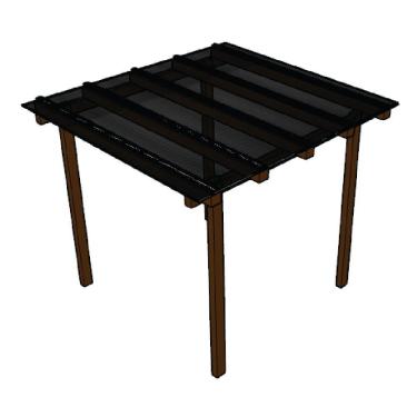 Imagem de Kit Policarbonato Fume 4mm 2,00m X 2,00m - Perfis Naturais