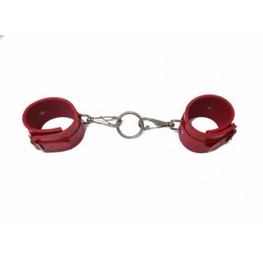 Imagem de Algemas com dois mosquetões e argola AL031 Couro Legítimo - Blood Art,