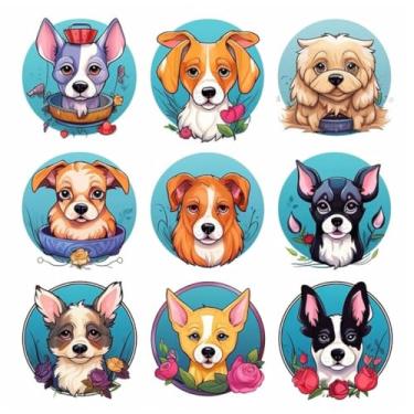 Imagem de Adesivo de Animais Kawaii para Quarto Infantil Decoração Papel de Parede Fofinho para Crianças 30x30cm