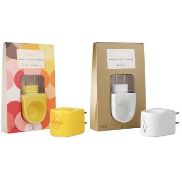 Imagem de Kit Aromatizadores Difusor Elétrico Porcelana Via Aroma Original e Ter