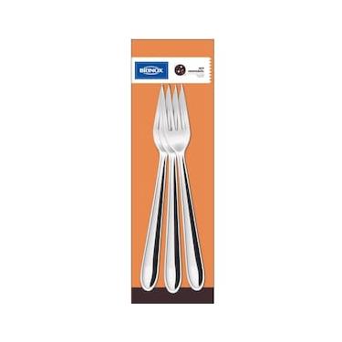 Imagem de Conjunto de Garfos de Mesa Brinox Lyon 3 Peças Cabo Arredondado Aço Inox