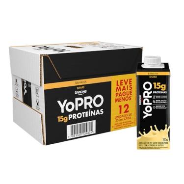 Imagem de YoPRO Bebida Láctea UHT Banana 15g de proteínas 250ml - 12 unidades