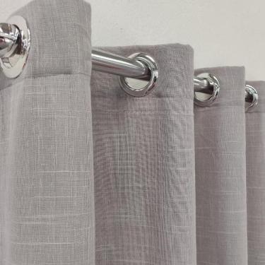 Imagem de Cortina De Voil Linho Com Forro Microfibra P/ Janela Quarto Sala Porta