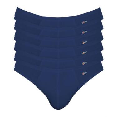 Imagem de Kit 6 Cuecas Zorba Slip Light Algodão 772 Marinho - GG, GG, Marinho