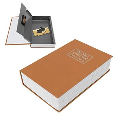 Imagem de ZAWELIYO Cofre para Livros de Desvio, Cofre para Livros Em Aço Inoxidável Estilo Dicionário Com Trava de Combinação de 3 Números, Caixa para Economizar Dinheiro, Economizar Dinheiro, para (Café)