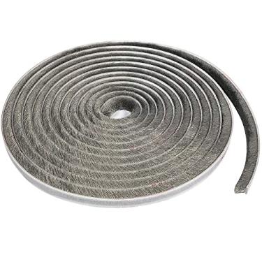 Imagem de Fita adesiva à prova de vento autoadesiva para vedação de porta e janela, escova de 5 m (9 x 5 mm, cinza)