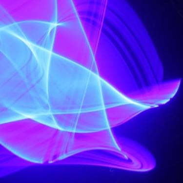 Imagem de Quadro Decorativo The Essence Light Que Representa Ondas Eletromagnéticas Arte Moderna 50x50cm